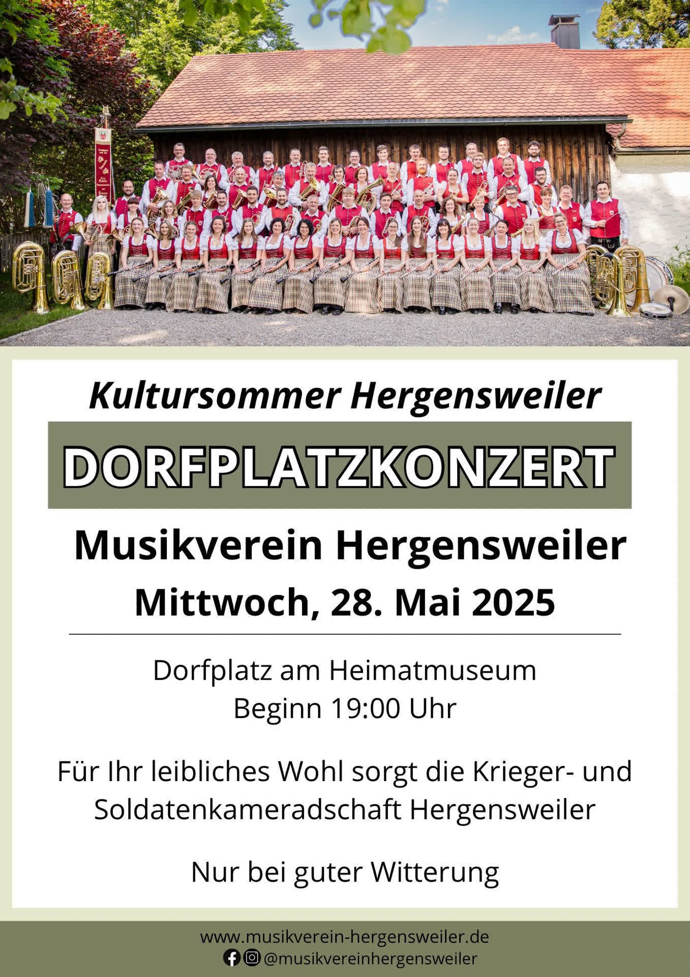 Einladung zum Dorfplatzkonzert 2025