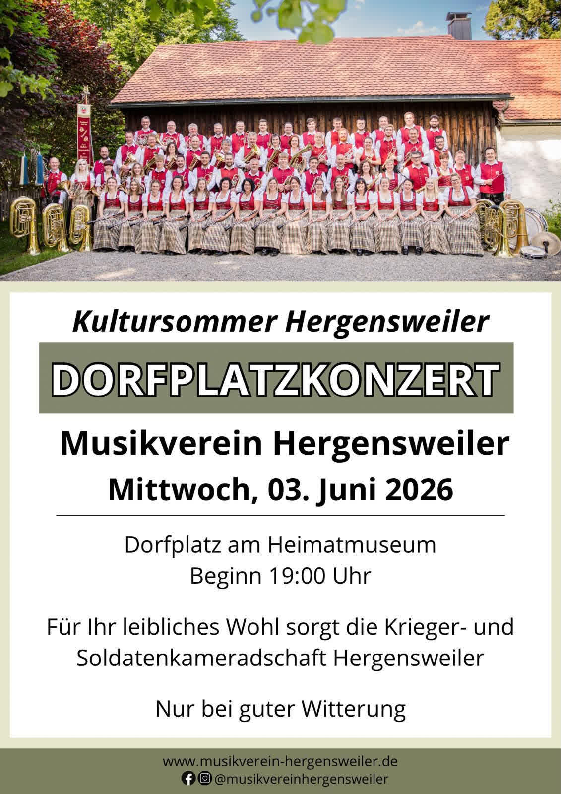Einladung zum Dorfplatzkonzert 2026
