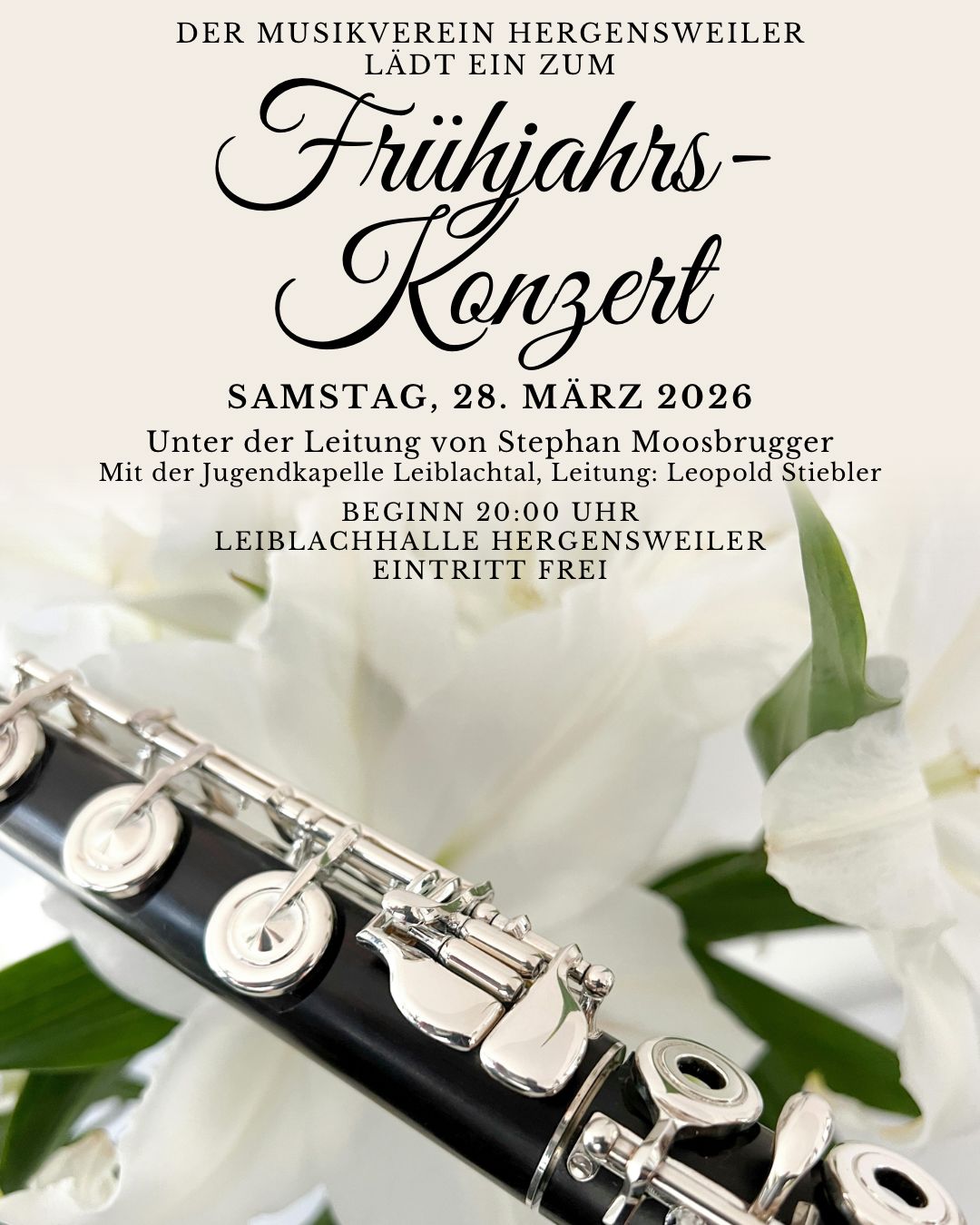 Einladung zum Frühjahrskonzert 2026