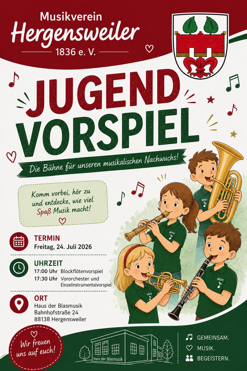 Einladung zum Jugendvorspiel 2026