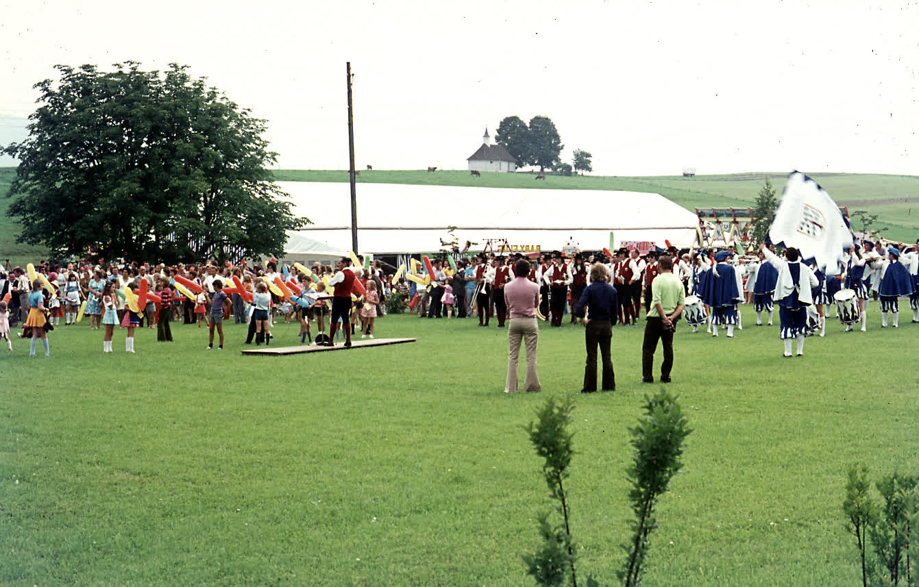 Festzelt am Hergensweiler Fest in den 70er Jahren