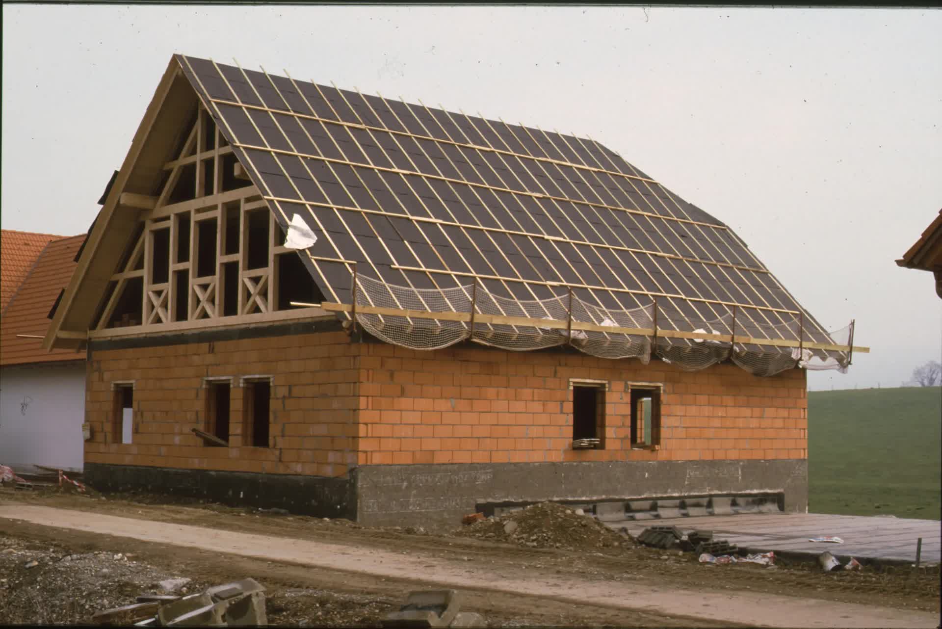 Bau des Musikheims 1988